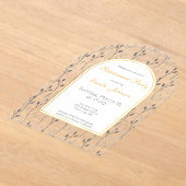 Elegant Floral Arch Retirement Party Invitation アクリル招待状 (レイダウン)