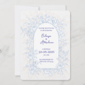 Elegant Floral Arch Wedding Invitation  招待状 (正面)