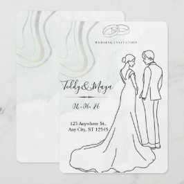 Elegant Floral Arch Wedding Suite 招待状