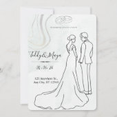 Elegant Floral Arch Wedding Suite 招待状 (正面)