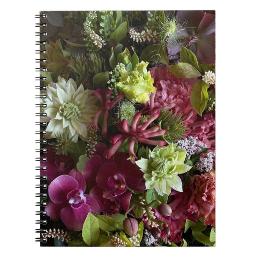 Elegant Floral Arrangement Botanical Notebook ノートブック (正面)