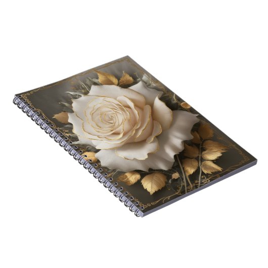 Elegant Floral Art Design  ノートブック (右側)