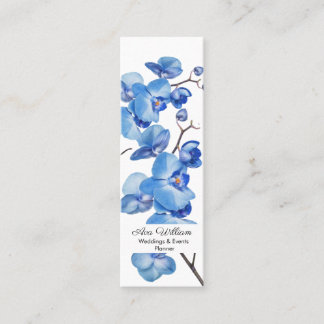 Elegant floral art illustration mini Business Card スキニー名刺