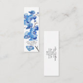 Elegant floral art illustration mini Business Card スキニー名刺 (正面/裏面)
