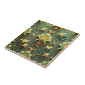 Elegant Floral Art Nouveau Ceramic Tile タイル (側面)