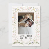 Elegant Floral Baby Shower 招待状 (裏面)