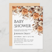 Elegant Floral Baby Shower Invitation 招待状 (正面/裏面)