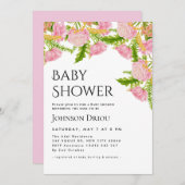 Elegant Floral Baby Shower Invitation 招待状 (正面/裏面)