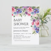 Elegant Floral Baby Shower Invitation 招待状 (スタンド正面)