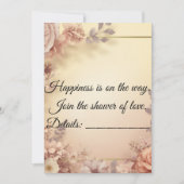 Elegant Floral Baby Shower Invitation  招待状 (正面)