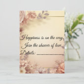 Elegant Floral Baby Shower Invitation  招待状 (スタンド正面)