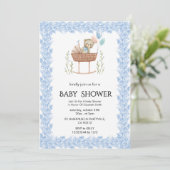 Elegant Floral Baby Shower Invitation 招待状 (スタンド正面)