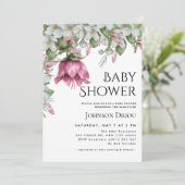 Elegant Floral Baby Shower Invitation 招待状 (スタンド正面)