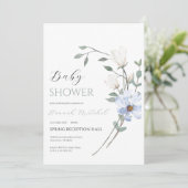 Elegant Floral Baby Shower Invitation Customizable 招待状 (スタンド正面)