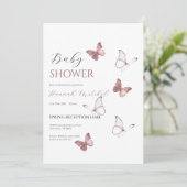 Elegant Floral Baby Shower Invitation Customizable 招待状 (スタンド正面)