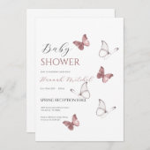 Elegant Floral Baby Shower Invitation Customizable 招待状 (正面/裏面)