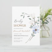 Elegant Floral Baby Shower Invitation Customizable 招待状 (スタンド正面)