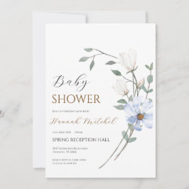 Elegant Floral Baby Shower Invitation Customizable 招待状