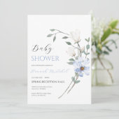 Elegant Floral Baby Shower Invitation Customizable 招待状 (スタンド正面)