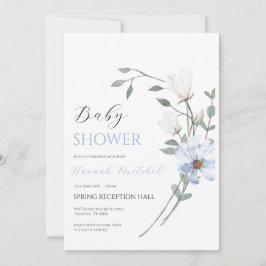 Elegant Floral Baby Shower Invitation Customizable 招待状