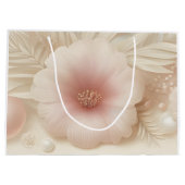 Elegant Floral Beauty Cosmetic Professional ラージペーパーバッグ (裏面)