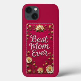 Elegant Floral Best Mom Ever iPhone Case iPhone 13ケース