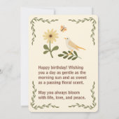 Elegant Floral Birthday - Pastel Garden Theme Card 招待状 (裏面)