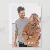 Elegant Floral Black Midnight Rose Photo Wedding 招待状 (裏面)