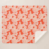 Elegant Floral Blanket with Vintage Charm シェルパブランケット (正面(横))