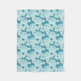 Elegant Floral Blanket with Vintage Charm フリースブランケット