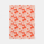 Elegant Floral Blanket with Vintage Charm フリースブランケット (正面)