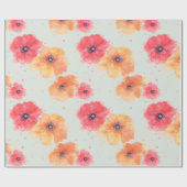 Elegant Floral Blooms Wrapping Paper Roll ラッピングペーパー (フラット)
