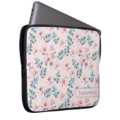 Elegant Floral Blush Pink Electronics Bag ラップトップスリーブ (正面右)