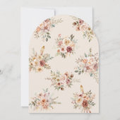 Elegant Floral Boho Baby Shower 招待状 (裏面)