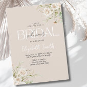 Elegant Floral Boho Bridal Shower 招待状