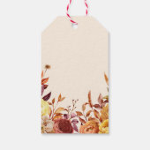 Elegant Floral Boho Fall in Love Photo Wedding ギフトタグ (裏面)