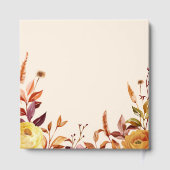 Elegant Floral Boho Fall in Love Photo Wedding ゲストブック (裏面)