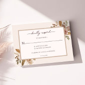 Elegant Floral Boho Wedding RSVP Response Card