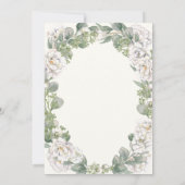 Elegant Floral Border Women's 90th Birthday  招待状 (裏面)