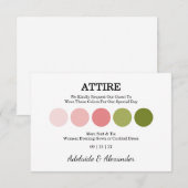 Elegant Floral Botanical Rose Pink Wedding (正面/裏面)