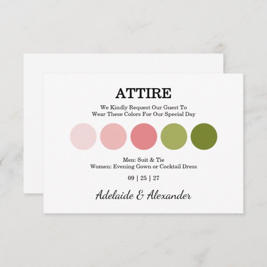 Elegant Floral Botanical Rose Pink Wedding (正面/裏面)