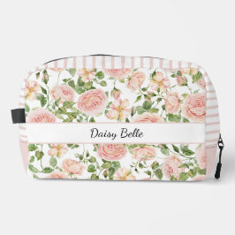 Elegant Floral Botanical Rose Pink Wedding Pouch ドップキット