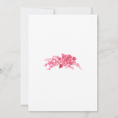 Elegant floral Bridal shower 招待状 (裏面)