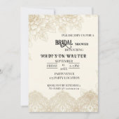 Elegant Floral Bridal Shower Invitation 招待状 (正面)