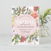 Elegant Floral Bridal Shower Invitation 招待状 (スタンド正面)