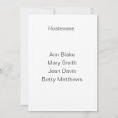 Elegant Floral Bridal Shower Invitation 招待状 (裏面)