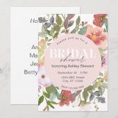 Elegant Floral Bridal Shower Invitation 招待状 (正面/裏面)