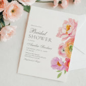 Elegant Floral Bridal Shower Invitation 招待状