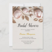 Elegant Floral Bridal Shower Invitation 招待状 (正面)