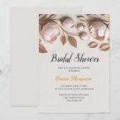 Elegant Floral Bridal Shower Invitation 招待状 (正面/裏面)